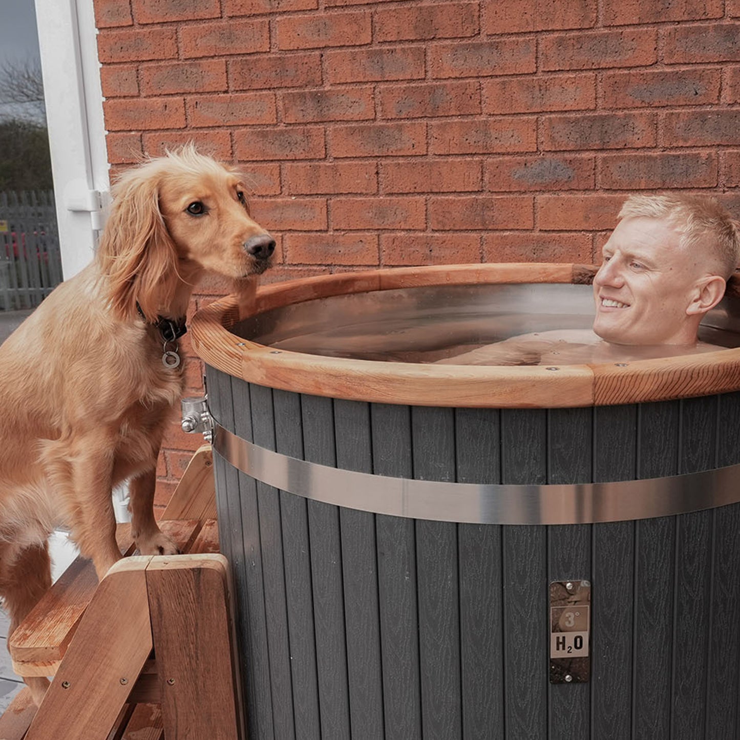 3 Degrees H2O Cold Water Therapy Wooden Composite Ice Bath